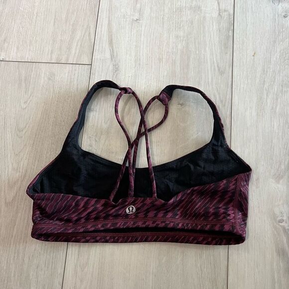 Lululemon Free to Be Bra Color Size 4 black Maroon and color - Picture 2 of 6